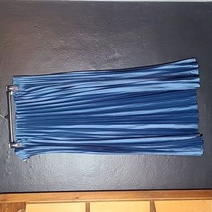 Accordian Pleated Blue Skirt